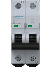 {produtos-eletromar::JDC10W220E - Disjuntor IEC, Corrente Contínua, 2 Polos, 20A, 500Vcc, 10kA}