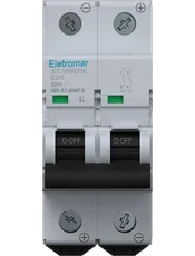 {produtos-eletromar::JDC10W225E - Disjuntor IEC, Corrente Contínua, 2 Polos, 25A, 500Vcc, 10kA}