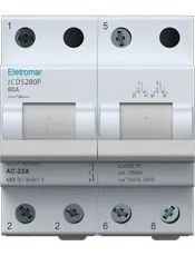 {produtos-eletromar::JCDS280P - Chave Comutadora 2 Polos, 80A, 17kA, 230Vca/400Vca}